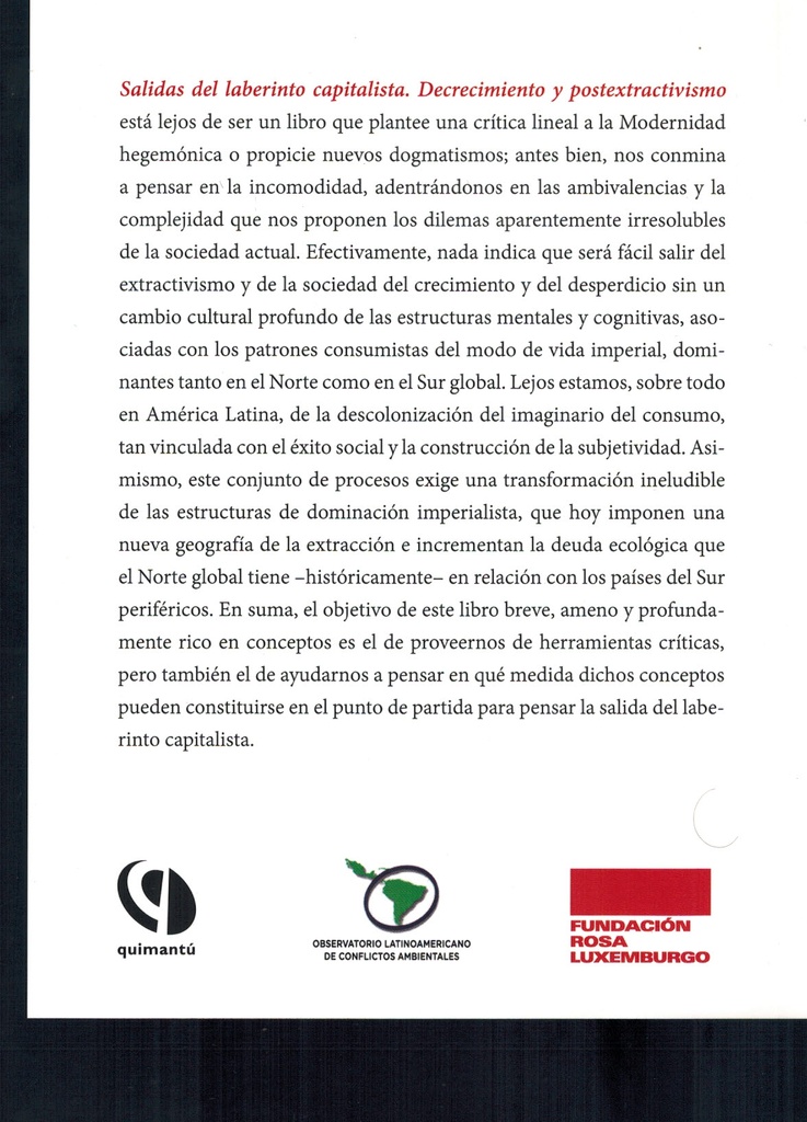 Salidas del laberinto capitalista - Alberto Acosta y Ulrich Brand