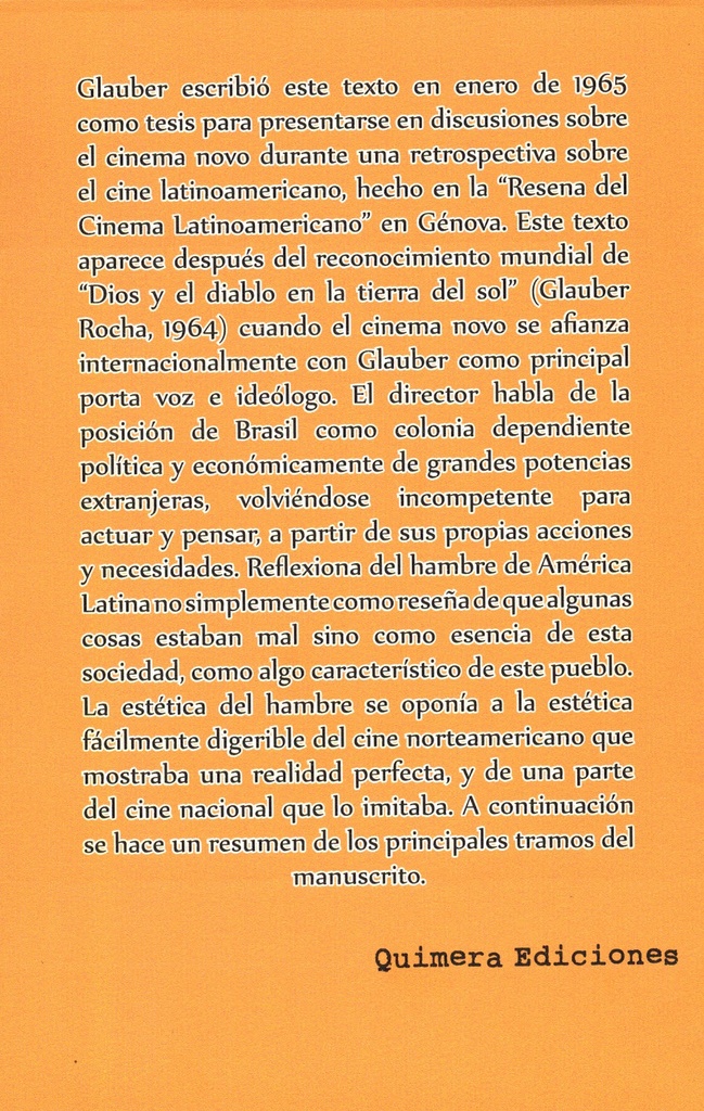 Eztetyka del hambre - Glauber Rocha