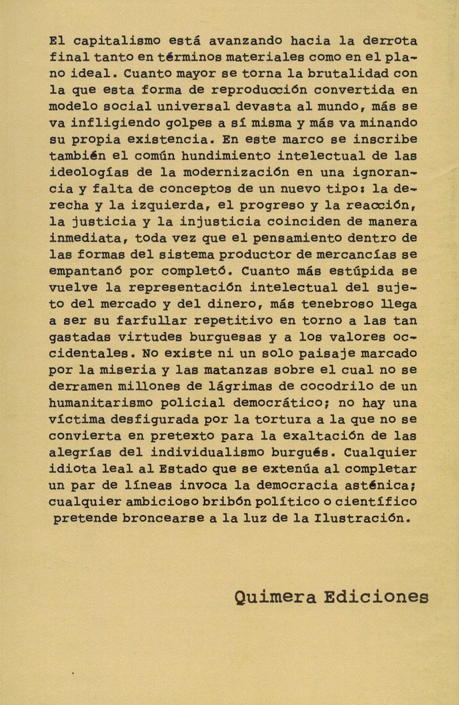 Razón sangrienta: 20 tesis contra la llamada Ilustración y los "valores occidentales" - Robert Kurz