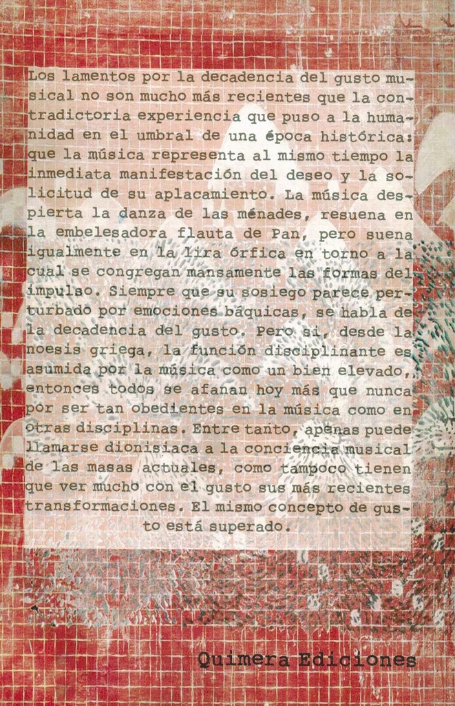 Sobre el carácter fetichista de la música y la regresión de la escuela - Theodor Adorno