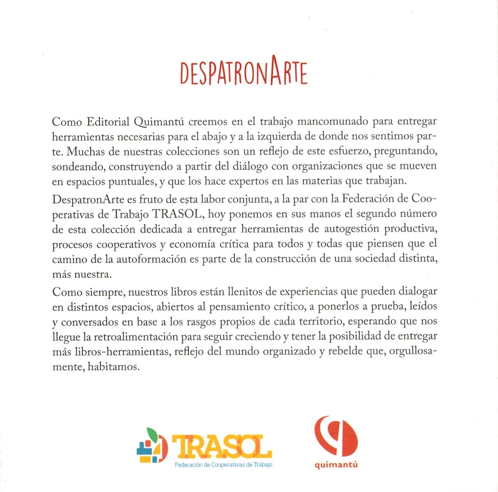 Levantando trabajo sin patrón - TRASOL