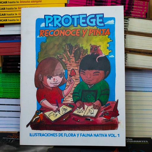 [1412510180] Protege, reconoce y pinta: ilustraciones de flora y fauna nativa volumen 1 - Güiña